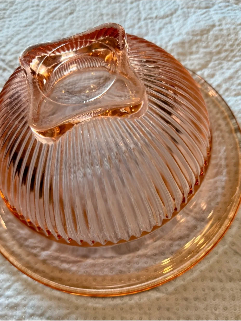 Vintage Hazel-Atlas Pink Depression Glass 9.75